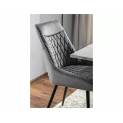 STÓŁ GD082 BIAŁY EFEKT MARMURU/CZARNY MAT 80(131)x80