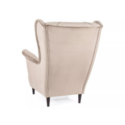FOTEL LADY VELVET C. BEŻ BLUVEL 40 / WENGE