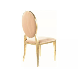 Nowoczesne krzesło King Velvet złoty stelaż/beżowy Bluvel 28