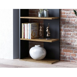 REGAŁ CORNER DĄB WOTAN+CZARNY 170X60 REGAŁ CORNER DĄB WOTAN+CZARNY 170X60