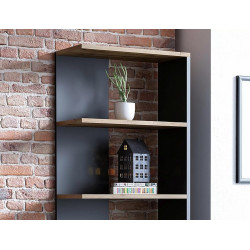 REGAŁ CORNER DĄB WOTAN+CZARNY 170X60 REGAŁ CORNER DĄB WOTAN+CZARNY 170X60