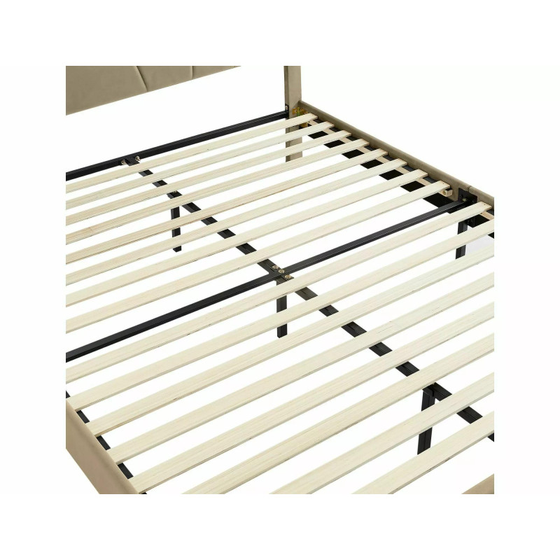 ŁÓŻKO COLUMBIA VELVET 160X200 KOLOR BEŻ BLUVEL 28