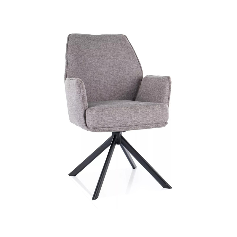 Krzesło obrotowe Hugo Brego czarny stelaż/szary 07