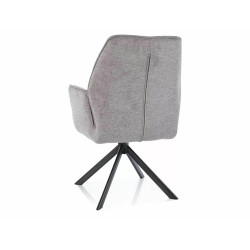 Krzesło obrotowe Hugo Brego czarny stelaż/szary 07