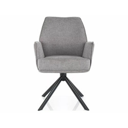 Krzesło obrotowe Hugo Brego czarny stelaż/szary 07