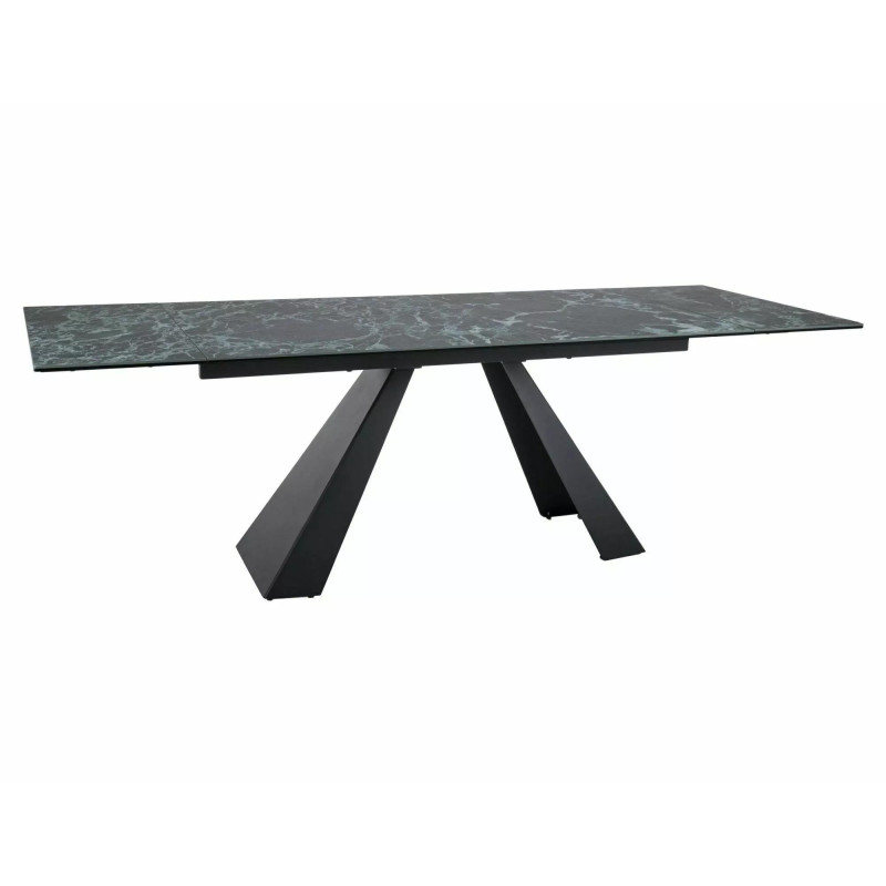 STÓŁ SALVADORE CERAMIC MORSKI VERDE ALPI/ CZARNY MAT (160-240)X90