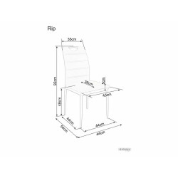 KRZESŁO RIP BREGO CZARNY STELAŻ/ BEŻ 34