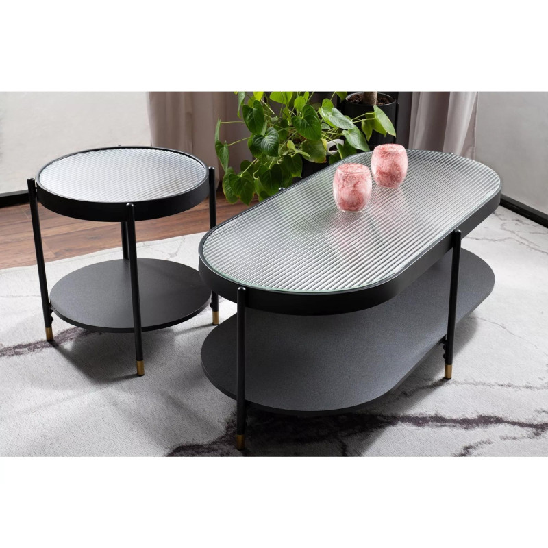 ŁAWA LAGUNA B BIAŁY/CZARNY 110X50