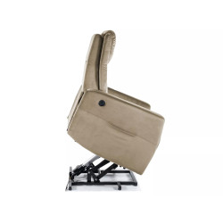 FOTEL ROZKŁADANY ADONIS (FUNKCJA PIONIZACJI) VELVET CIEMNY BEŻ BLUVEL 40