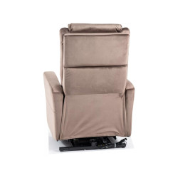 FOTEL ROZKŁADANY ADONIS (FUNKCJA PIONIZACJI) VELVET CIEMNY BEŻ BLUVEL 40