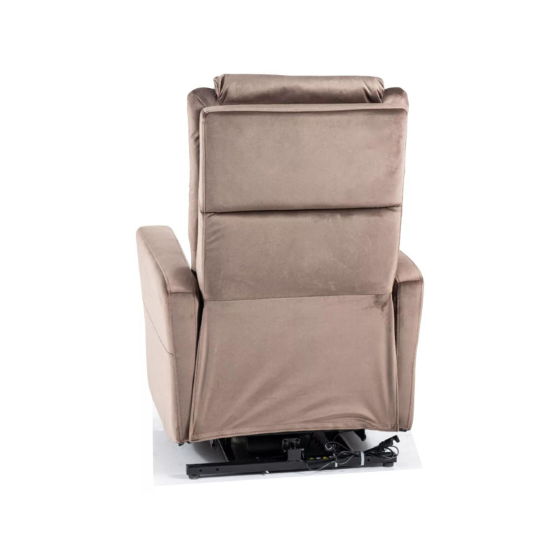 FOTEL ROZKŁADANY ADONIS (FUNKCJA PIONIZACJI) VELVET CIEMNY BEŻ BLUVEL 40