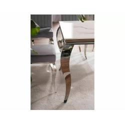 Stół Ceramiczny Prince Ceramic biały calacatta/chrom 180x90