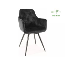 KRZESŁO MANGO VELVET STELAŻ CZARNY/BLUVEL CZARNY 19