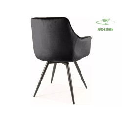 KRZESŁO MANGO VELVET STELAŻ CZARNY/BLUVEL CZARNY 19