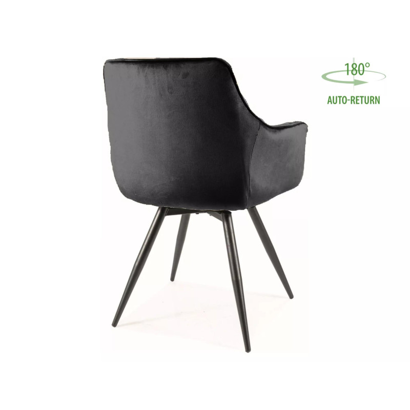 KRZESŁO MANGO VELVET STELAŻ CZARNY/BLUVEL CZARNY 19