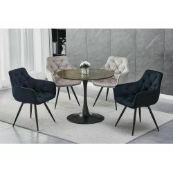 KRZESŁO MANGO VELVET STELAŻ CZARNY/BLUVEL CZARNY 19