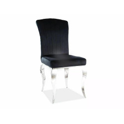Nowoczesne krzesło Prince Velvet chrom/czarny tap. 186 Nowoczesne krzesło Prince Velvet chrom/czarny tap. 186