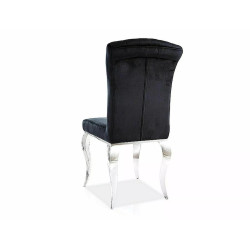 Nowoczesne krzesło Prince Velvet chrom/czarny tap. 186 Nowoczesne krzesło Prince Velvet chrom/czarny tap. 186
