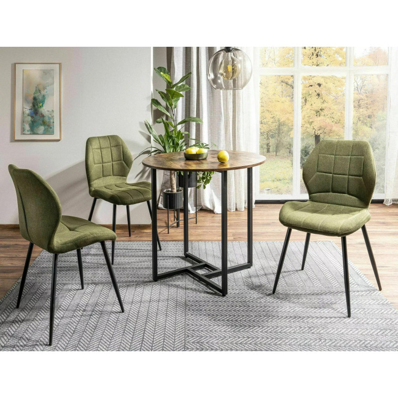 STÓŁ ALTO II BRĄZ RUSTYKALNY/CZARNY FI80