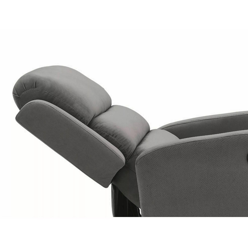 FOTEL ROZKŁADANY PEGAZ VELVET SZARY BLUVEL 14