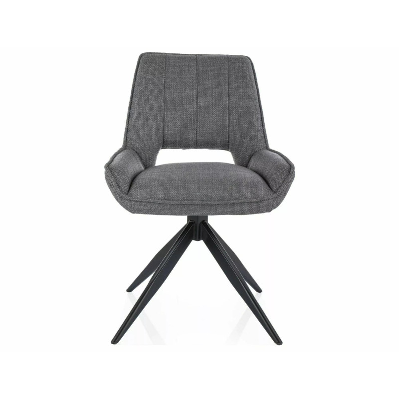 Obrotowe krzesło tapicerowane Tello Bjorn czarny stelaż/szary 13
