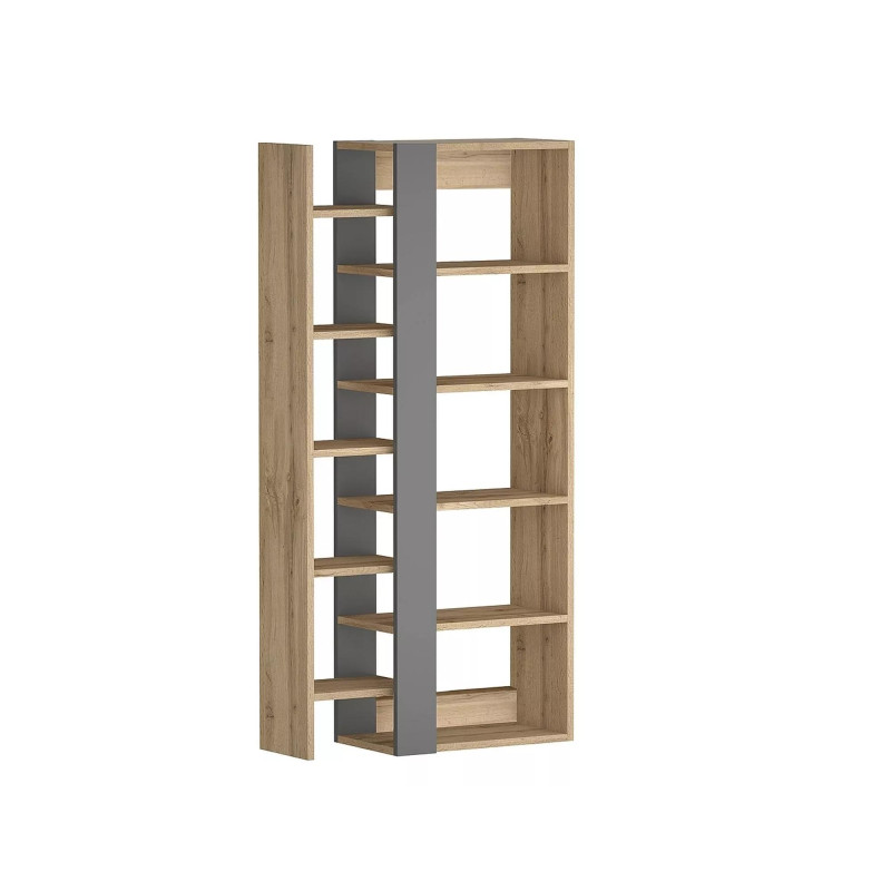 REGAŁ COMBO DĄB WOTAN / ANTRACYT 165X80