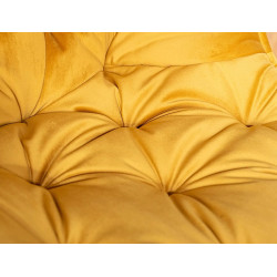Krzesło tapicerowane Cherry Velvet czarny stelaż/curry Bluvel 68