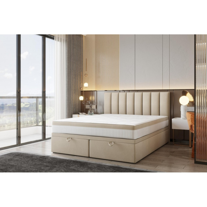 Łóżko kontynentalne Oslo 160x200 beżowe