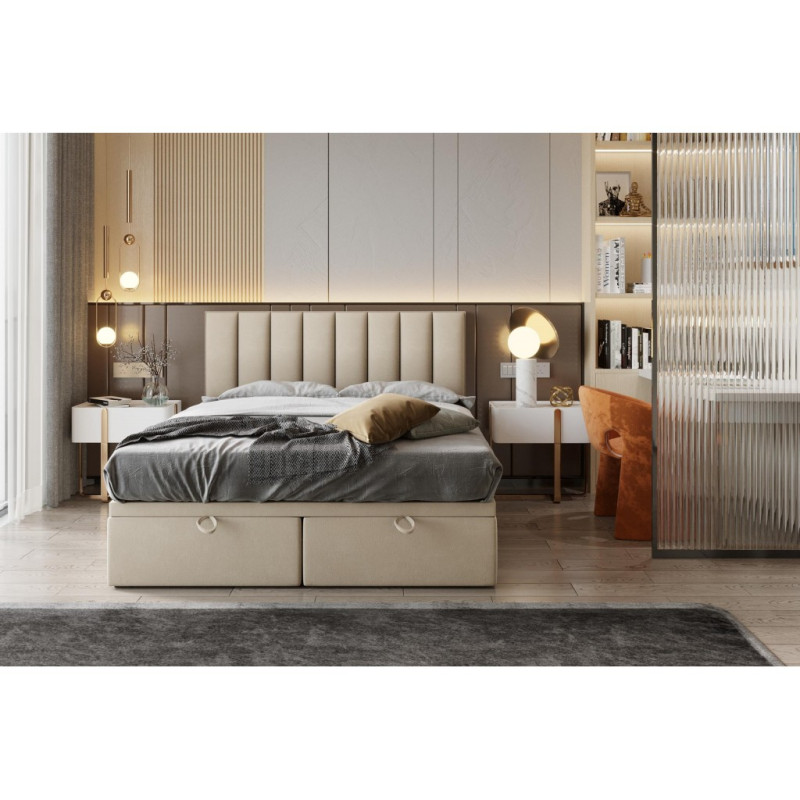 Łóżko kontynentalne Oslo 140x200 beżowe
