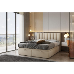 Łóżko kontynentalne Oslo 180x200 beżowe Łóżko kontynentalne Oslo 180x200 beżowe