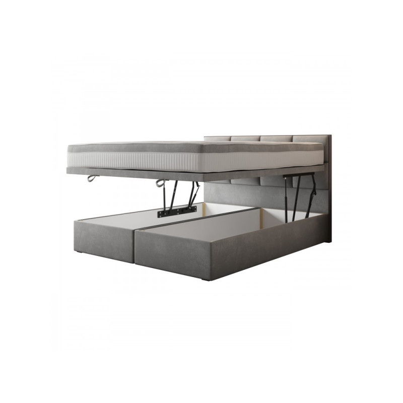 Łóżko kontynentalne Paris 160x200 szare