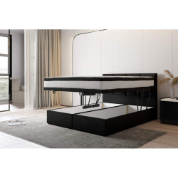 Łóżko kontynentalne Paris 200x200 czarne Łóżko kontynentalne Paris 200x200 czarne