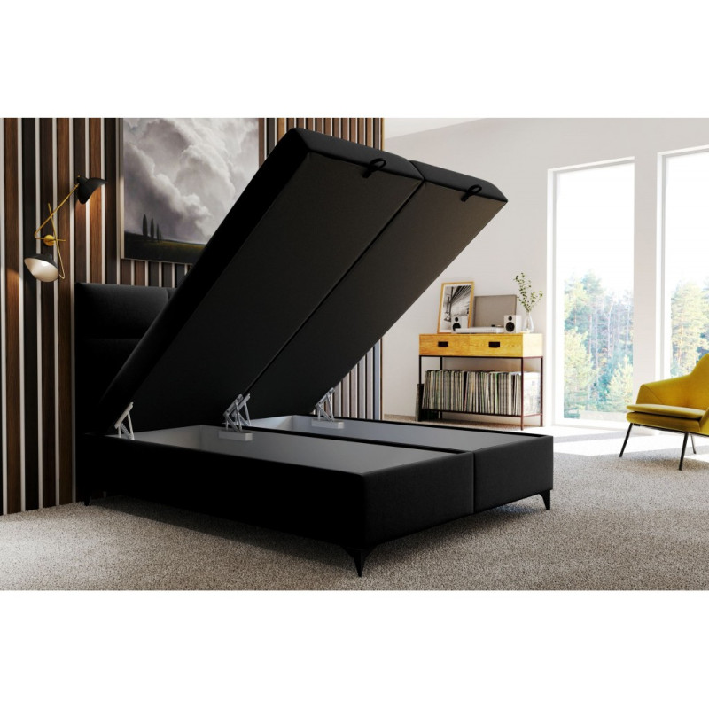 Łóżko kontynentalne Sofia 140x200 czarne