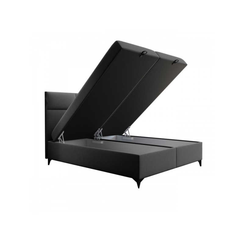 Łóżko kontynentalne Sofia 140x200 ciemno-szare