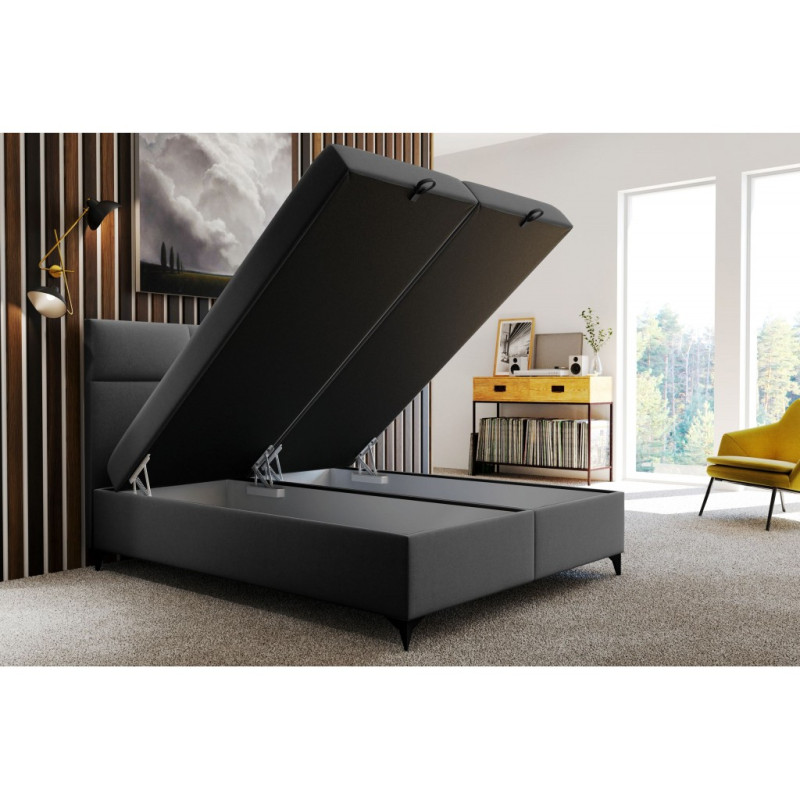 Łóżko kontynentalne Sofia 160x200 ciemno-szare