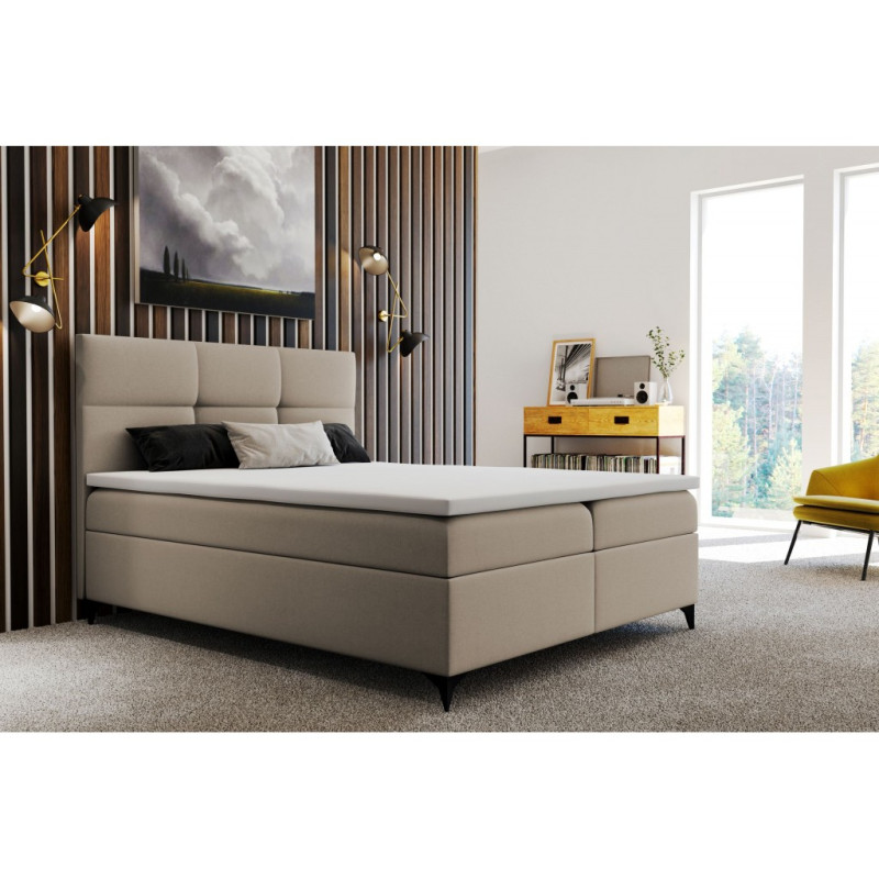 Łóżko kontynentalne Sofia 180x200 beżowe