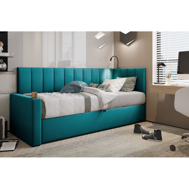 Łóżko kontynentalne Lisbon 80x200 zielone