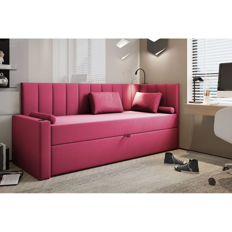 Łóżko młodzieżowe Lisbon 80x200 różowe