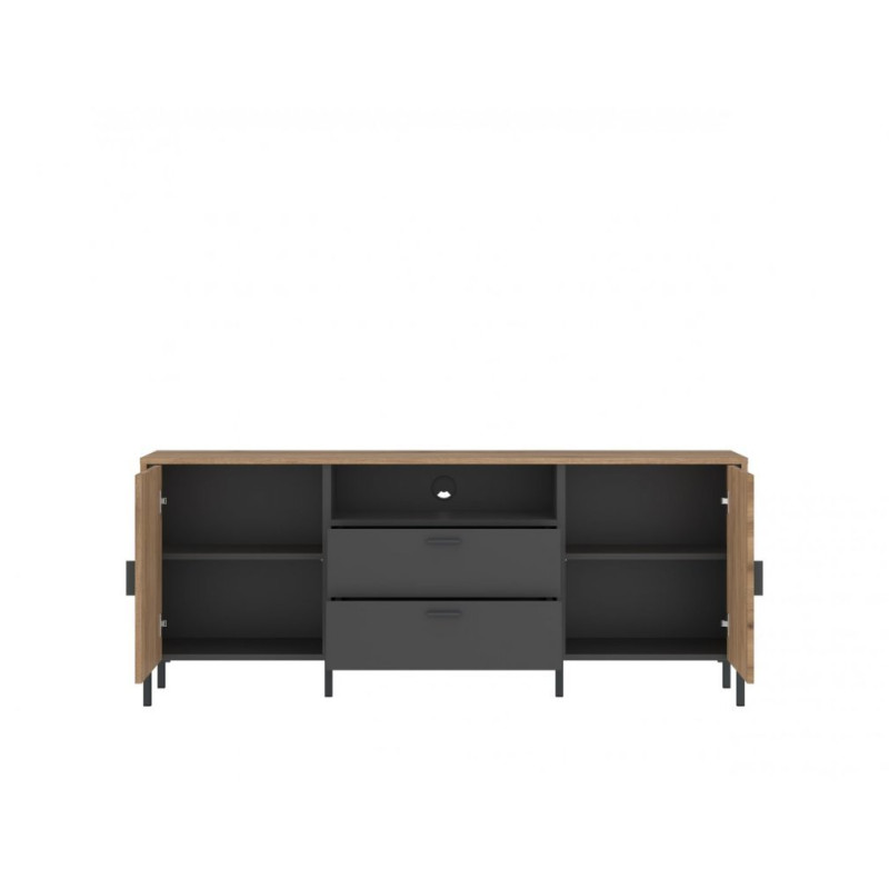 KOMODA RTV 2D2S Meble Wójcik Kolekcja Shirley Dąb