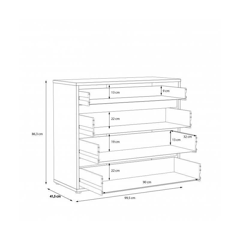 Komoda Canmore Typ CNMK211 Meble Forte Kolekcja Canmore