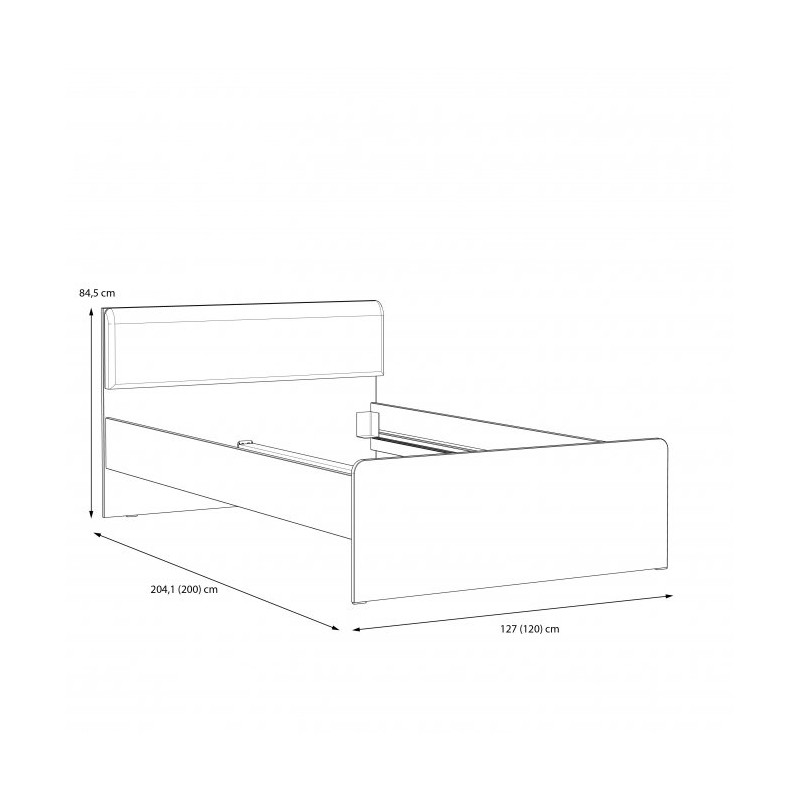 Łóżko Canmore Typ CNML1121 Meble Forte Kolekcja Canmore