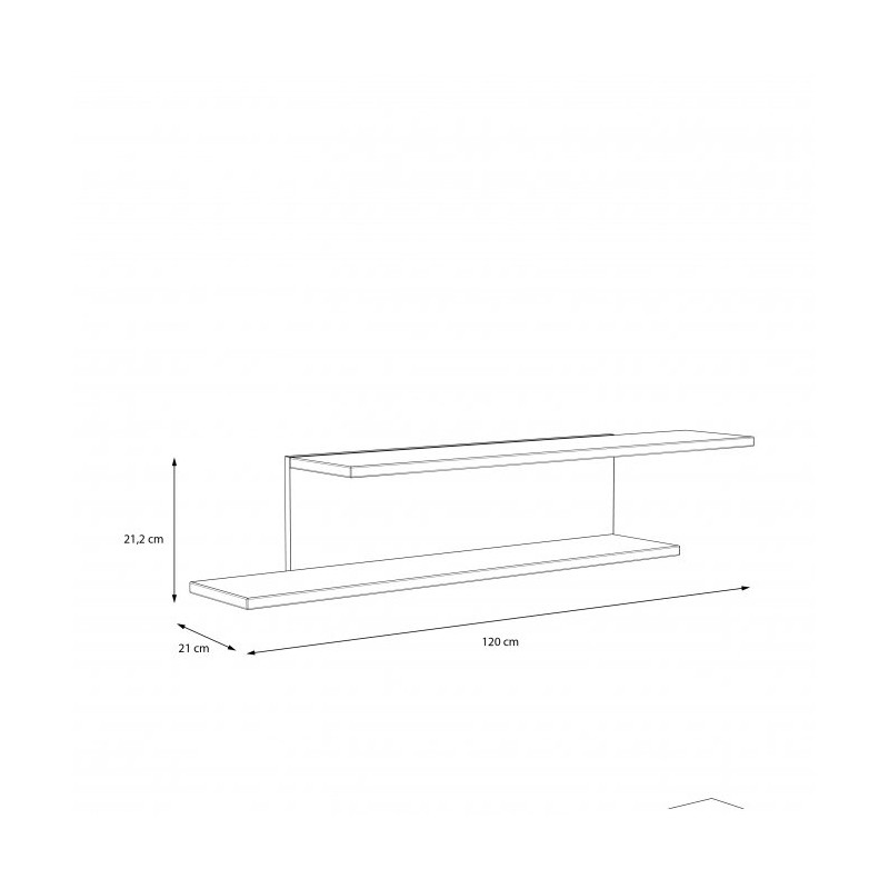 Półka wisząca Canmore Typ CNMH01 Meble Forte Kolekcja Canmore