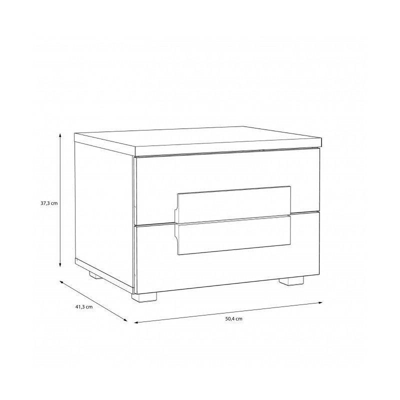Szafka nocna Arkina Typ LBLK02 Meble Forte Kolekcja Arkina