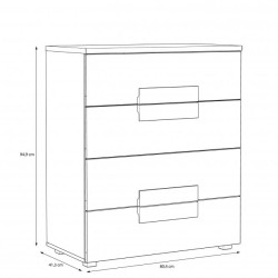 Komoda Arkina Typ LBLK34 Meble Forte Kolekcja Arkina