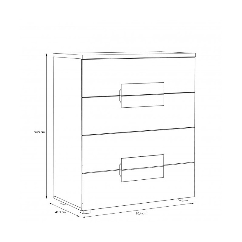 Komoda Arkina Typ LBLK34 Meble Forte Kolekcja Arkina