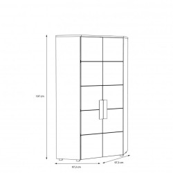 Szafa ubraniowa narożna Arkina Typ LBLS89 Meble Forte Kolekcja