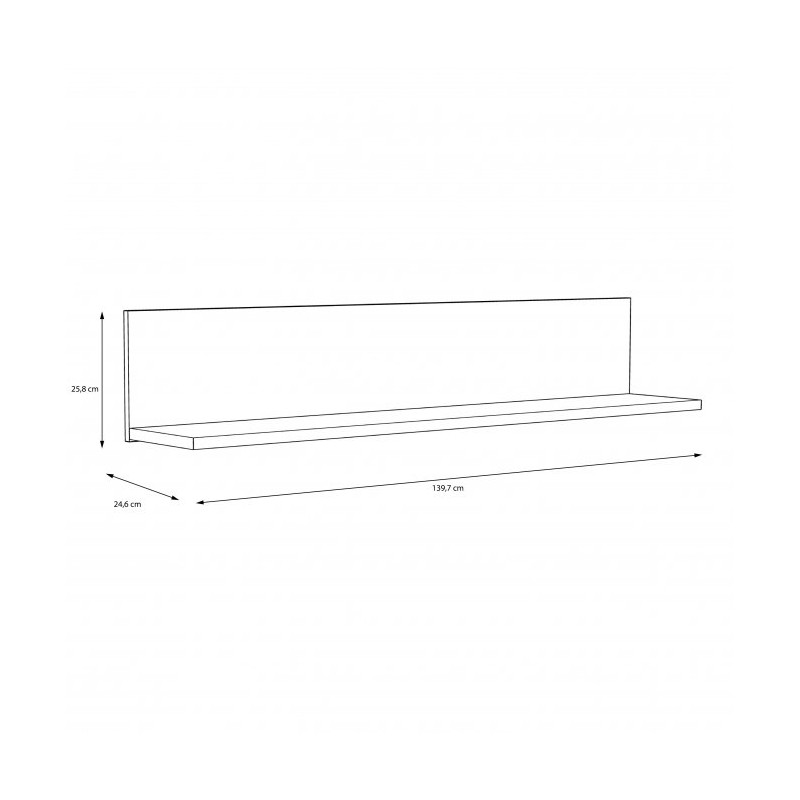 Półka wisząca Arkina Typ LBLB01 Meble Forte Kolekcja Arkina