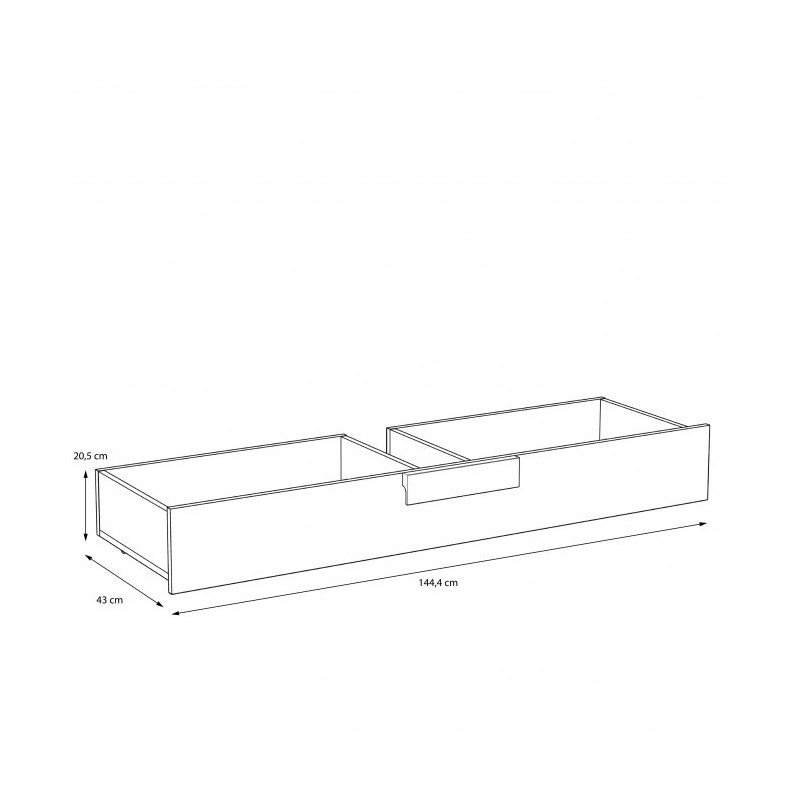 Szuflada do łóżka Arkina Typ LBLL01 Meble Forte Kolekcja Arkina