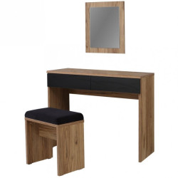 Toaletka zestaw Dalate Meble Forte dąb catania/czarny mat Toaletka zestaw Dalate Meble Forte dąb catania/czarny mat