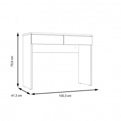Toaletka zestaw Dalate Meble Forte dąb catania/czarny mat Toaletka zestaw Dalate Meble Forte dąb catania/czarny mat
